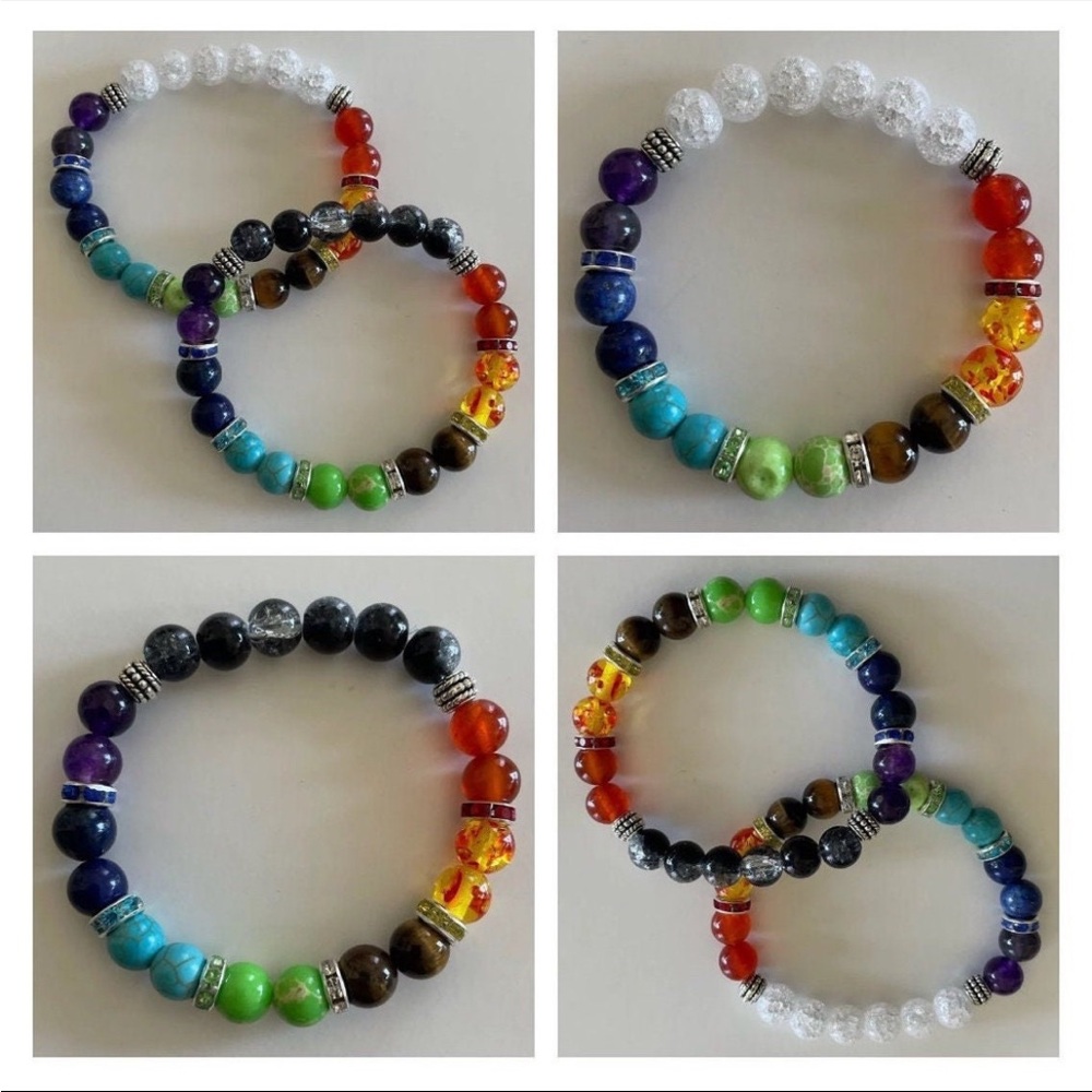 2 Piece Chakra Bracelet Set